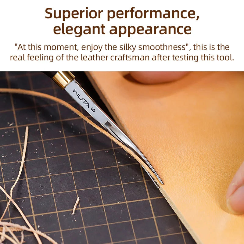 WUTA Leather Edge Beveler PRO Skiving Craft Work Tools M390 Die Steel Ebony Handle Cutter Edger Creaser Skiver available 6Size