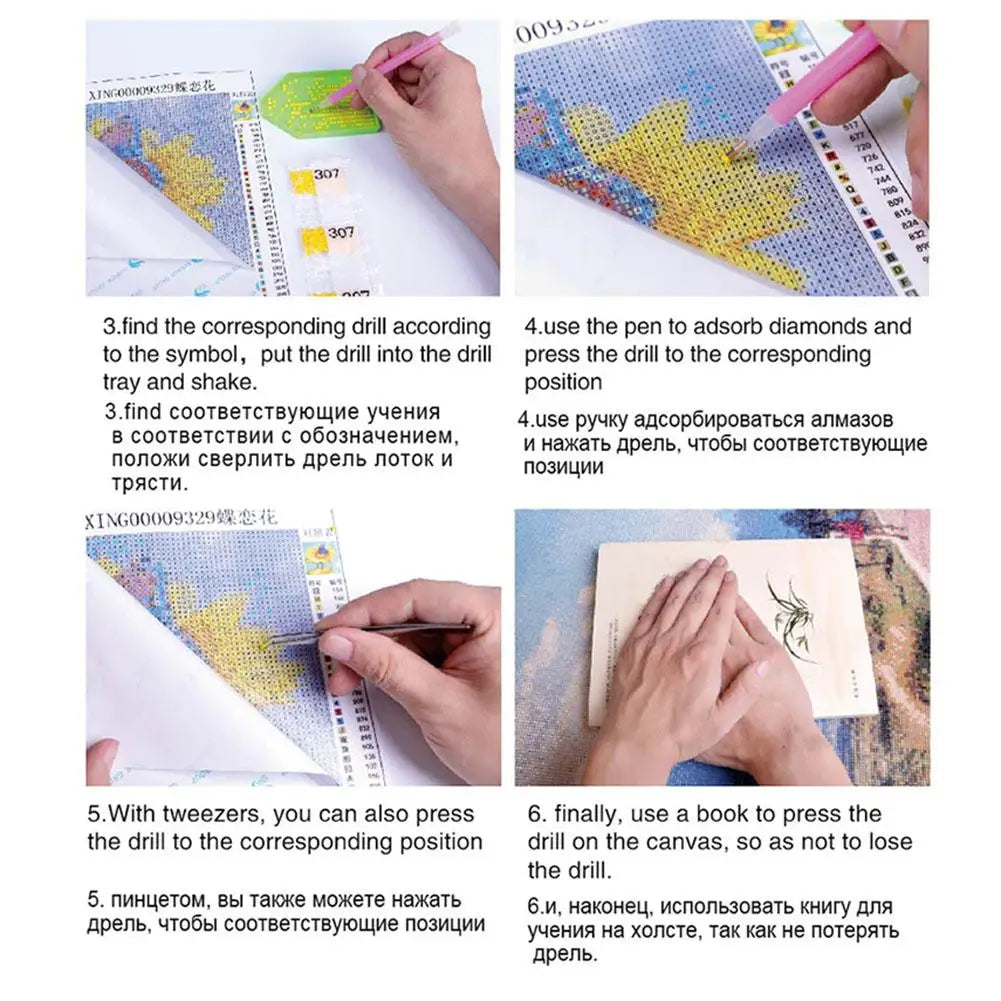 DIY Diamond Painting Accessories Rhinestone Cross Stitch 5D Embroidery Pen Painting Tools Set Mosaic Glue Pen Kit Tweezers