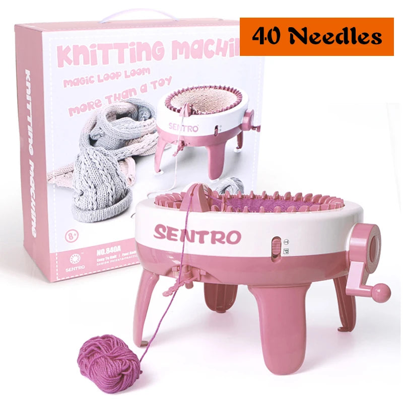Manual Automatic Knitting Machine DIY Wool Crochet Scarf Sweater Adult Children Hats Socks Artifact Knitting Tools 22/40/48 Need