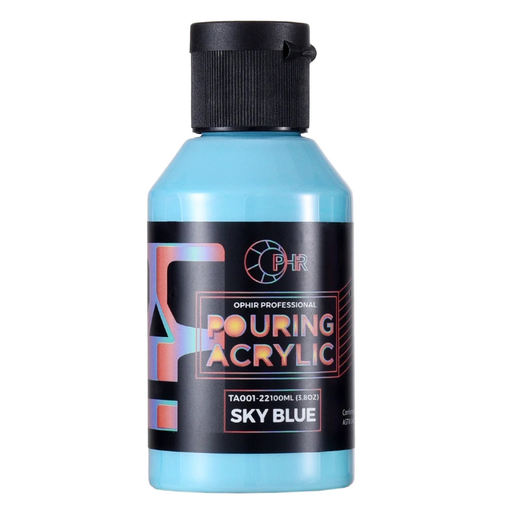 OPHIR Acrylic Pouring Paint Water-Based High Flow Arts Supply 36 Colors for Choose 100ML/Bottle TA001