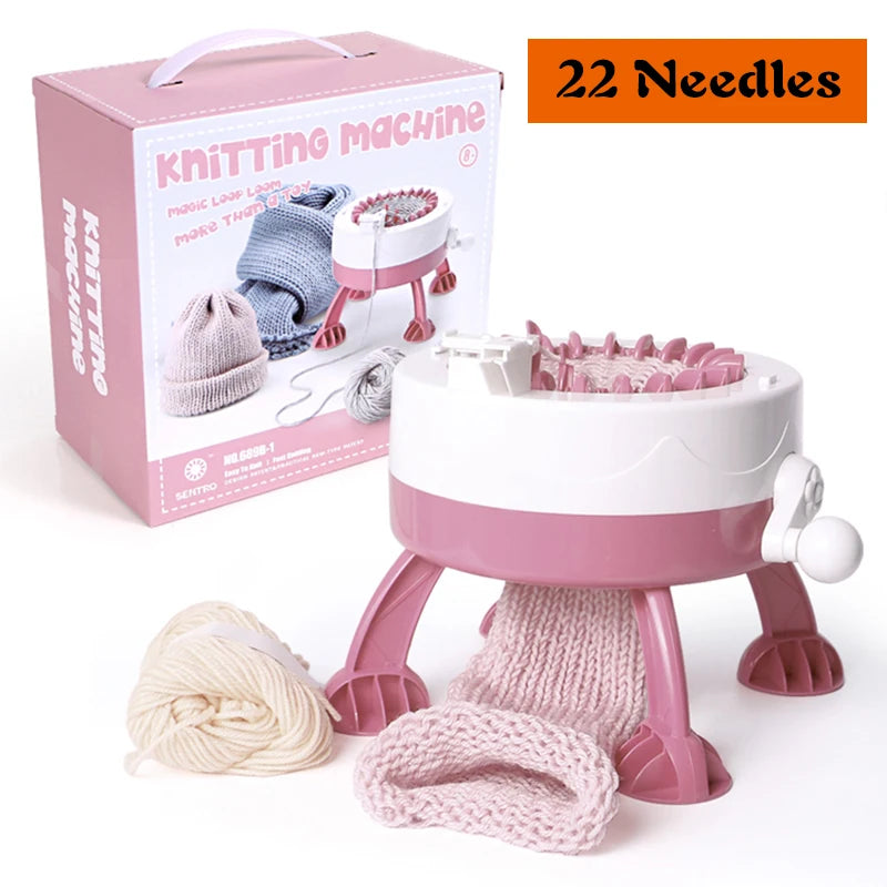 Manual Automatic Knitting Machine DIY Wool Crochet Scarf Sweater Adult Children Hats Socks Artifact Knitting Tools 22/40/48 Need