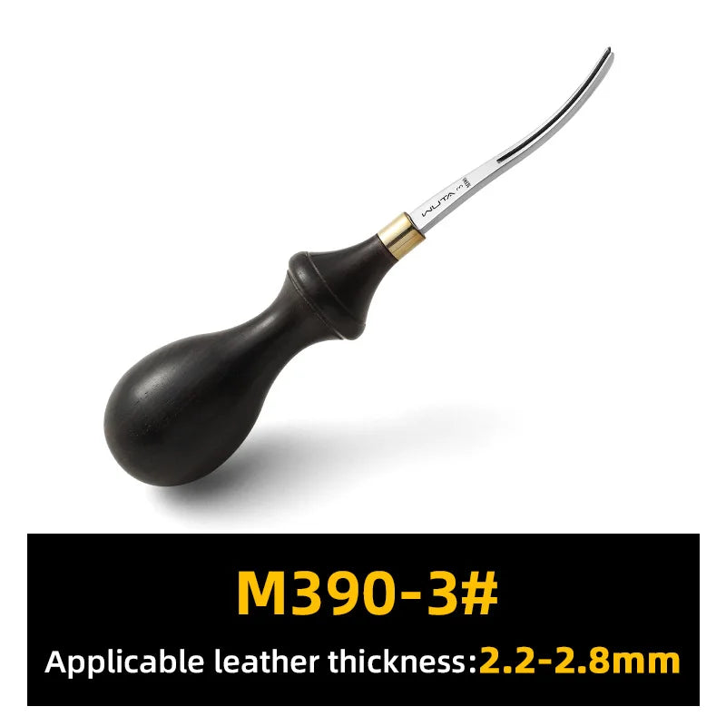 WUTA Leather Edge Beveler PRO Skiving Craft Work Tools M390 Die Steel Ebony Handle Cutter Edger Creaser Skiver available 6Size