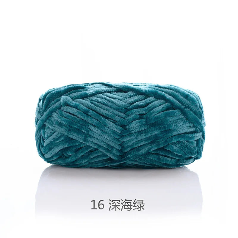 1pcs 100g super soft velvet wool coarse knitted yarn material package hand-woven hat scarf cushion