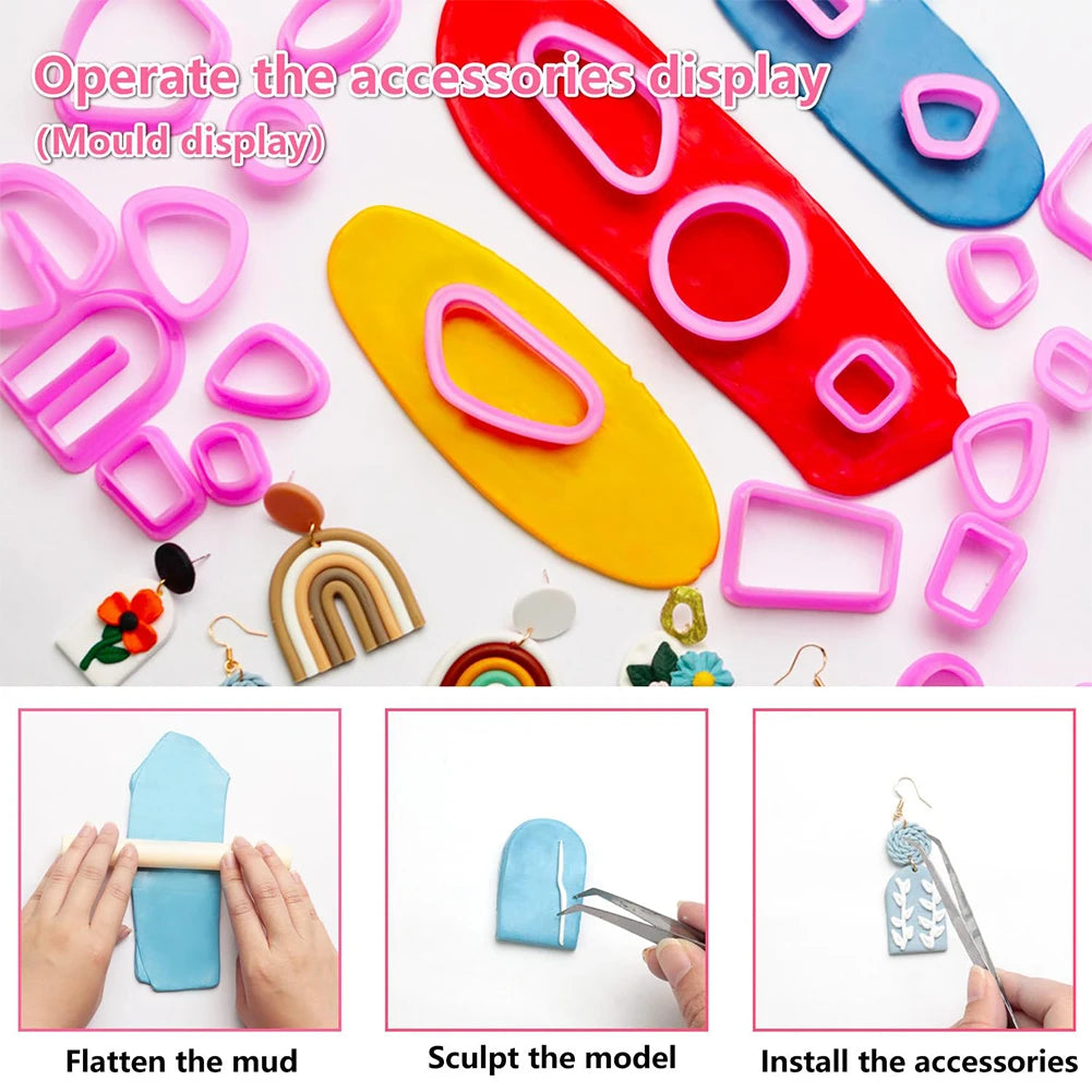 24 Colors Polymer Clay Oven Bake Modeling Clay Non-Toxic DIY Art Craft Clay Kit with Sculpting Tools for Artists Beginners