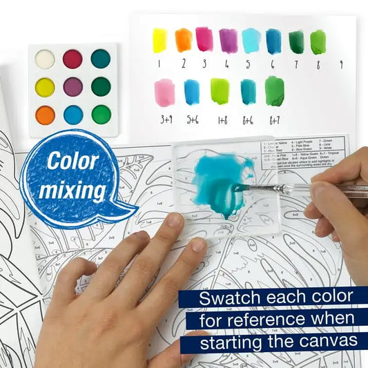 Faber-Castell Watercolor Paint by Number Tropical- Art & Craft Kit for Adults, Unisex Art Set