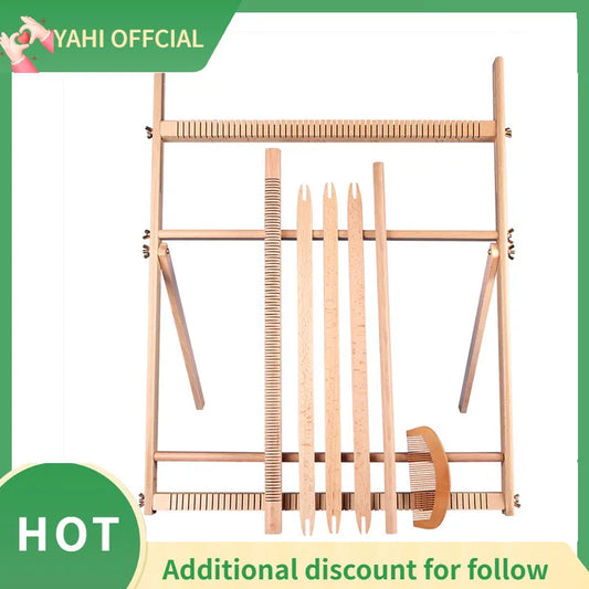 Large Weaving Loom Kit for Beginners With Stand Tapestry Handmade Woven Wall Art Loom Weave Frame Loom Weaving Knitting Tools
