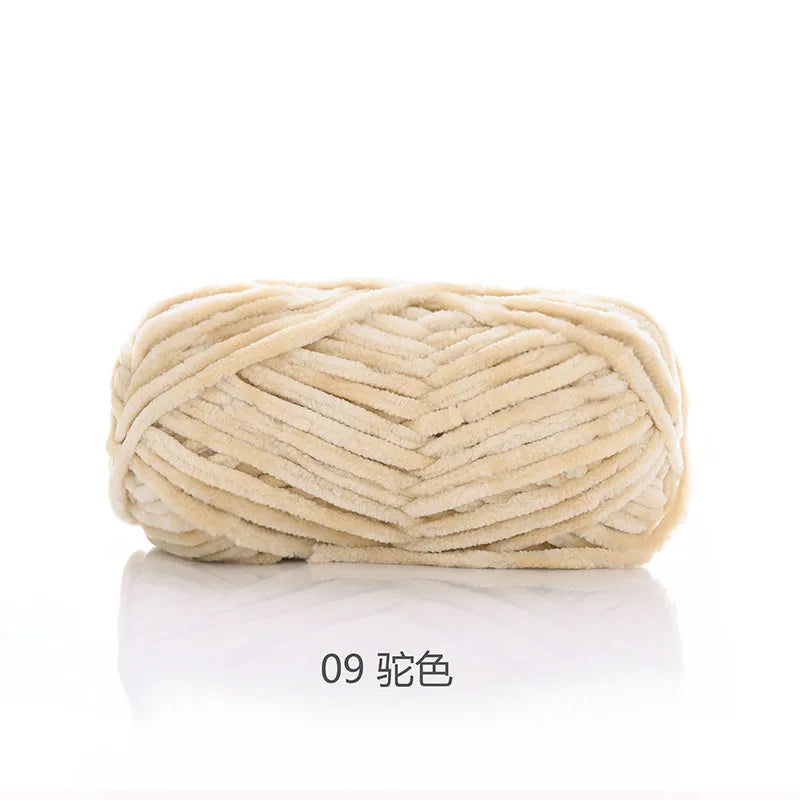 1pcs 100g super soft velvet wool coarse knitted yarn material package hand-woven hat scarf cushion