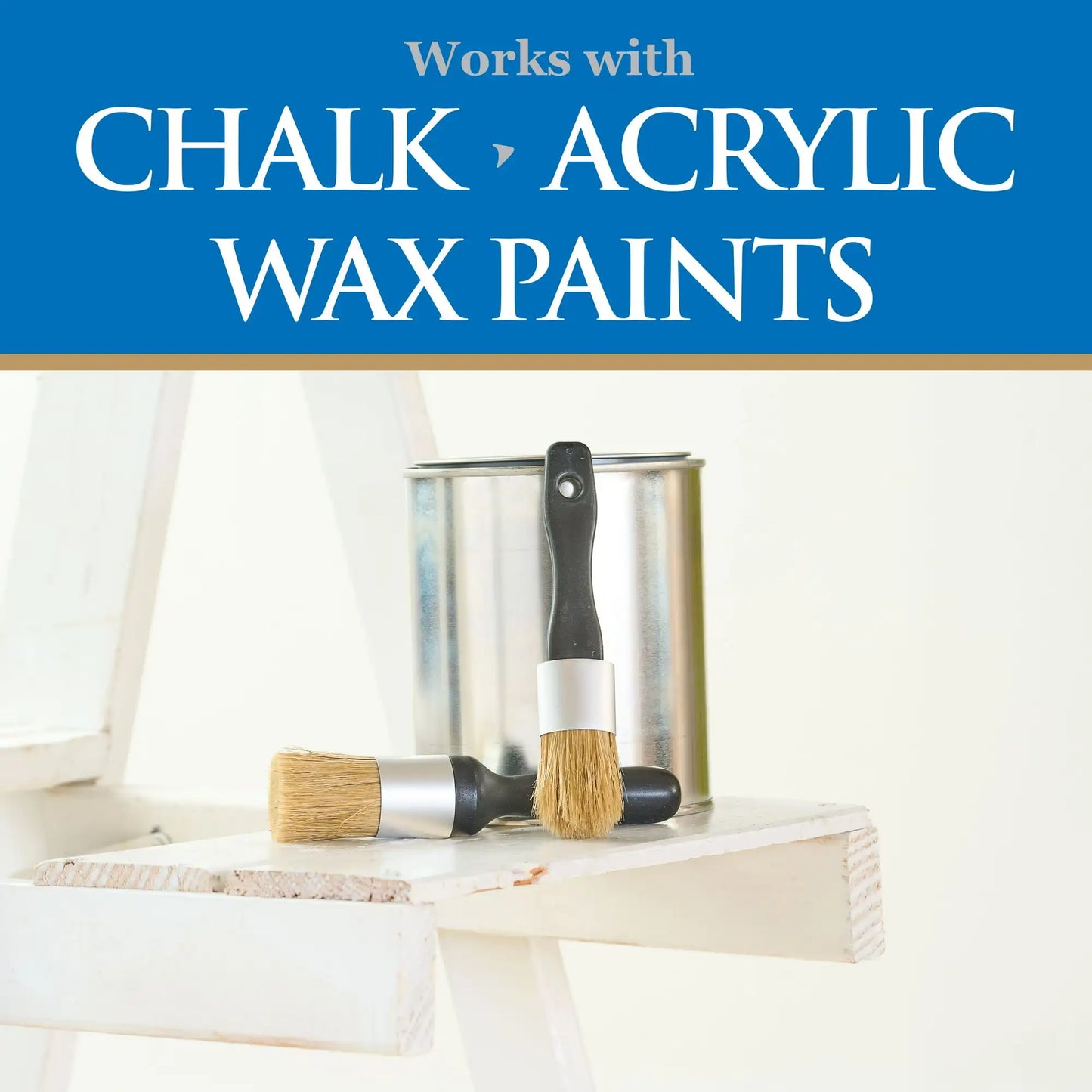 PRO EDGE by Linzer 2-Piece Chalk and Stencil Paint Brush Set