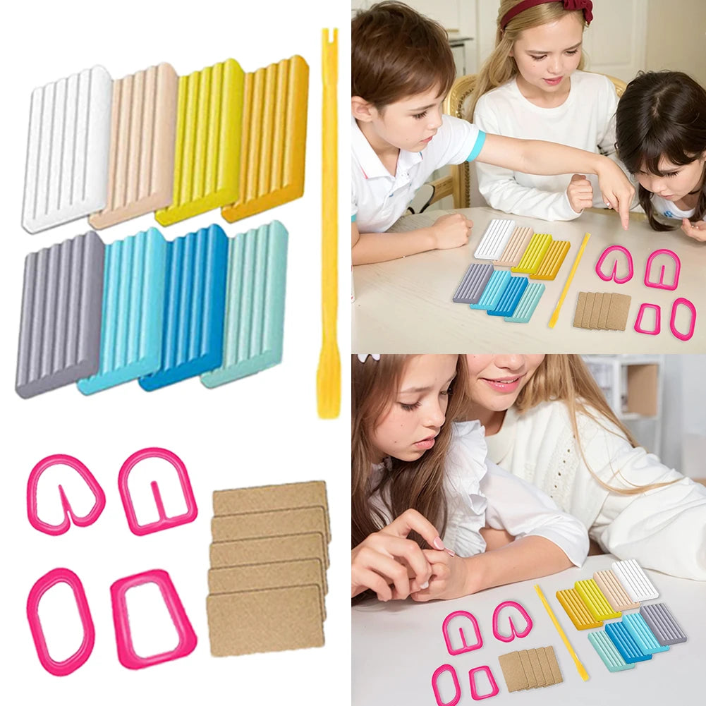 24 Colors Polymer Clay Oven Bake Modeling Clay Non-Toxic DIY Art Craft Clay Kit with Sculpting Tools for Artists Beginners