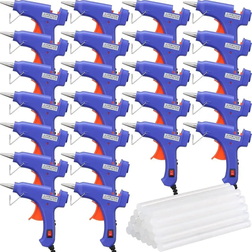 24 Pieces Mini Hot Glue Gun Kit with 25 Glue Sticks Perfect Crafts DIY Projects Home School Art Supplies