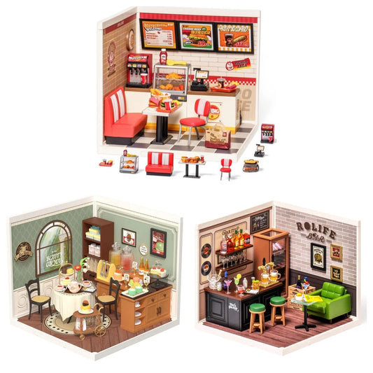 Rolife Super Creator DIY Miniature House 3D Puzzlerwith LED Light for Home Decor Unique Gift for Girls Adults