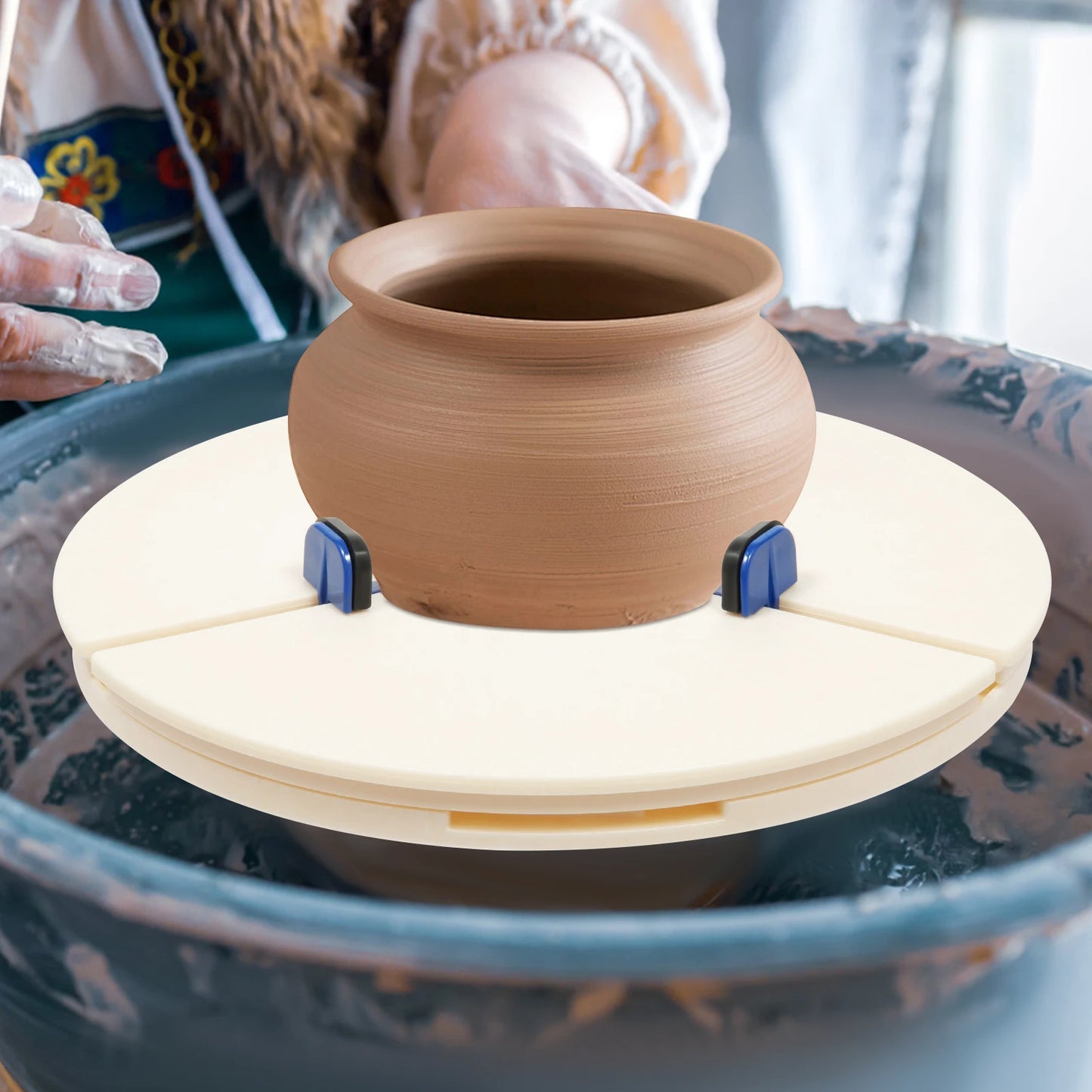Adjustable Pottery Turntable Clamp Ceramic Centering Clamp  Pottery Teaching Turntable Clamp Ceramic Art Repair Tool