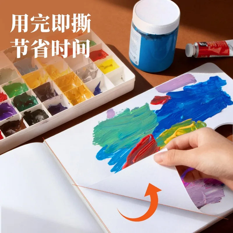36 Sheets Disposable Palette Paper 9x12 Inches Mess-Free for Acrylic, Oil Paint  ArtistsTear-Off Sheets for Mixing Colors Tools