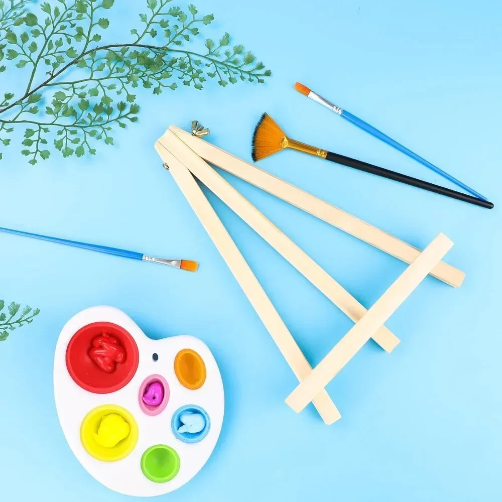 Easels stand for painting canvases, art, and crafts. Tripod, Painting Party Easel, Kids Student Tabletop Easel