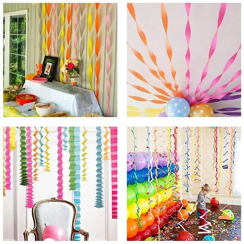 12pcs Crepe Paper Rolls Craft Project Supplies for Interesting Party Supplies Xuan-US