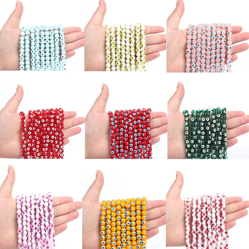 1200 Pieces 8mm Natural Stone Beaded Handmade DIY Jewelry Making Kit - Women's Family Jewelry Production Accessories for Necklac
