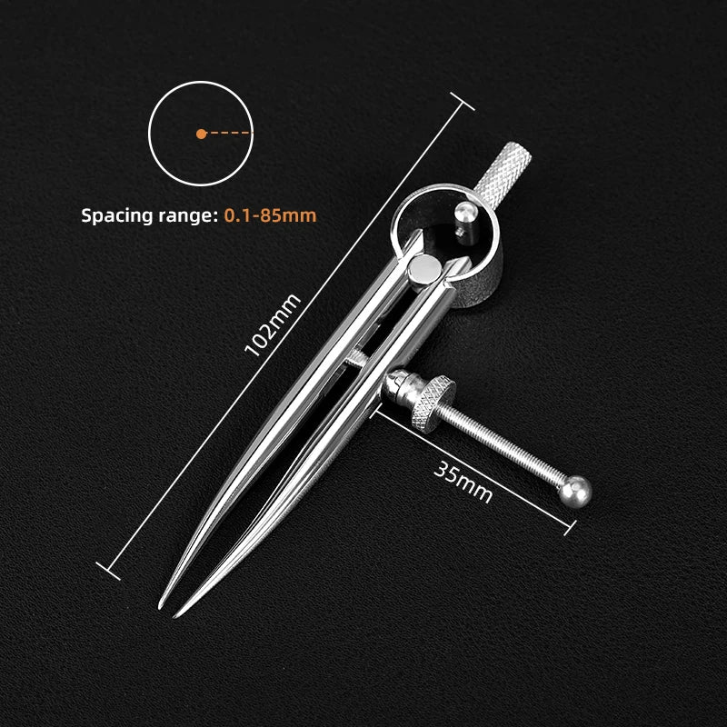 WUTA 304 Stainless Steel Wing Divider Spacing Compass Precision Scale for Metal,Wood,Craft,Jewelry