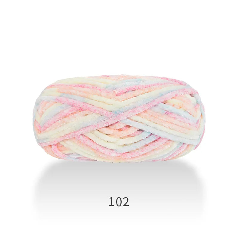 1pcs 100g super soft velvet wool coarse knitted yarn material package hand-woven hat scarf cushion