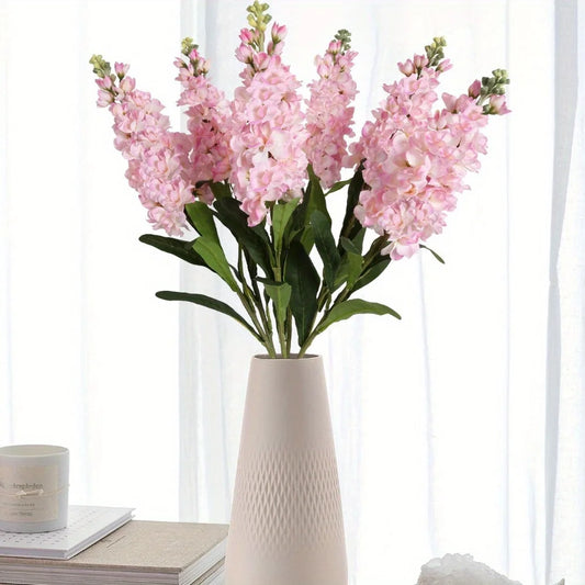 6PCS Artificial Flowers Snapdragon Antirrhinum Flowers 31.50'' Larkspur Fake Flower