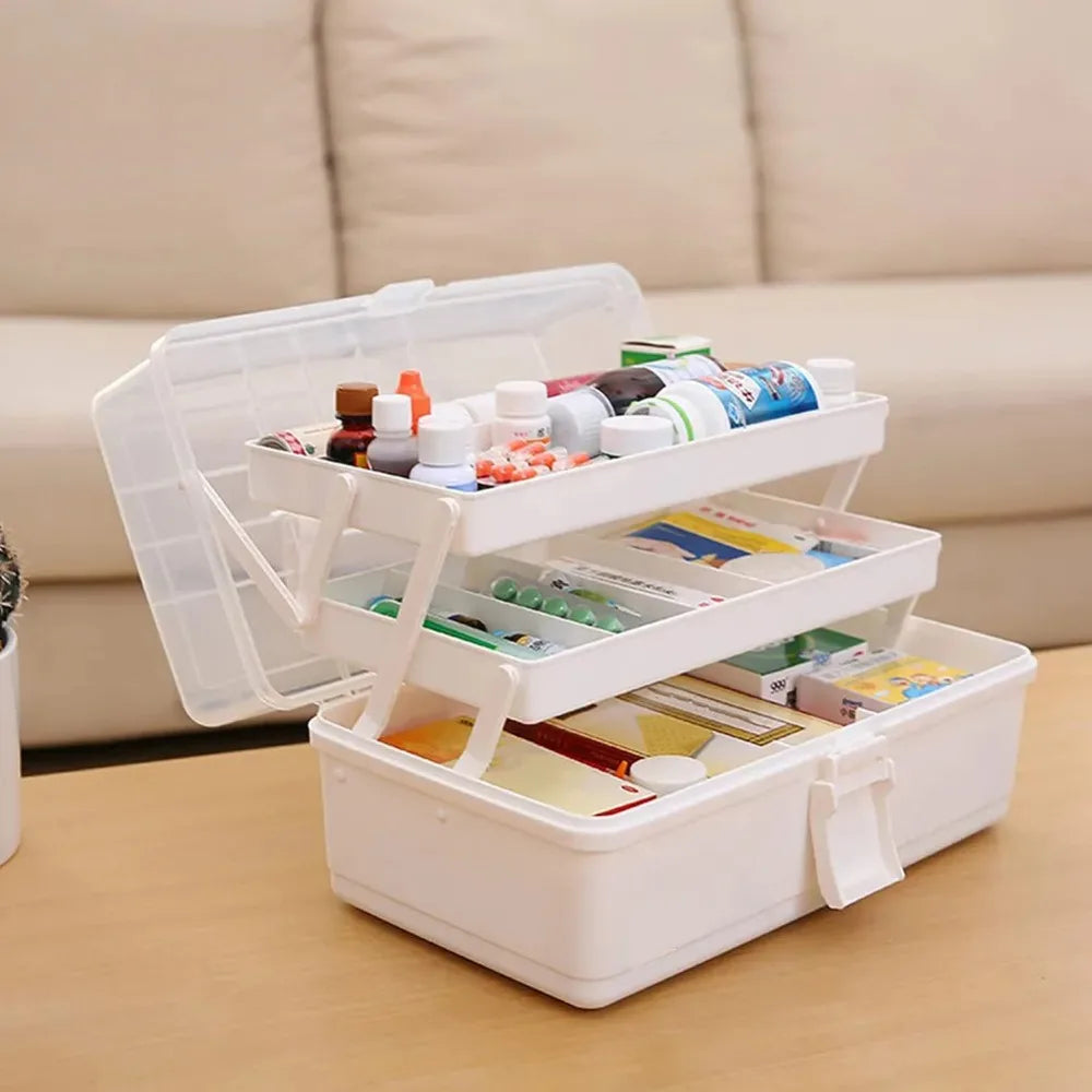 2/3 Layers Foldable Large Capacity Storage Box Multifunctional Plastic Portable Box