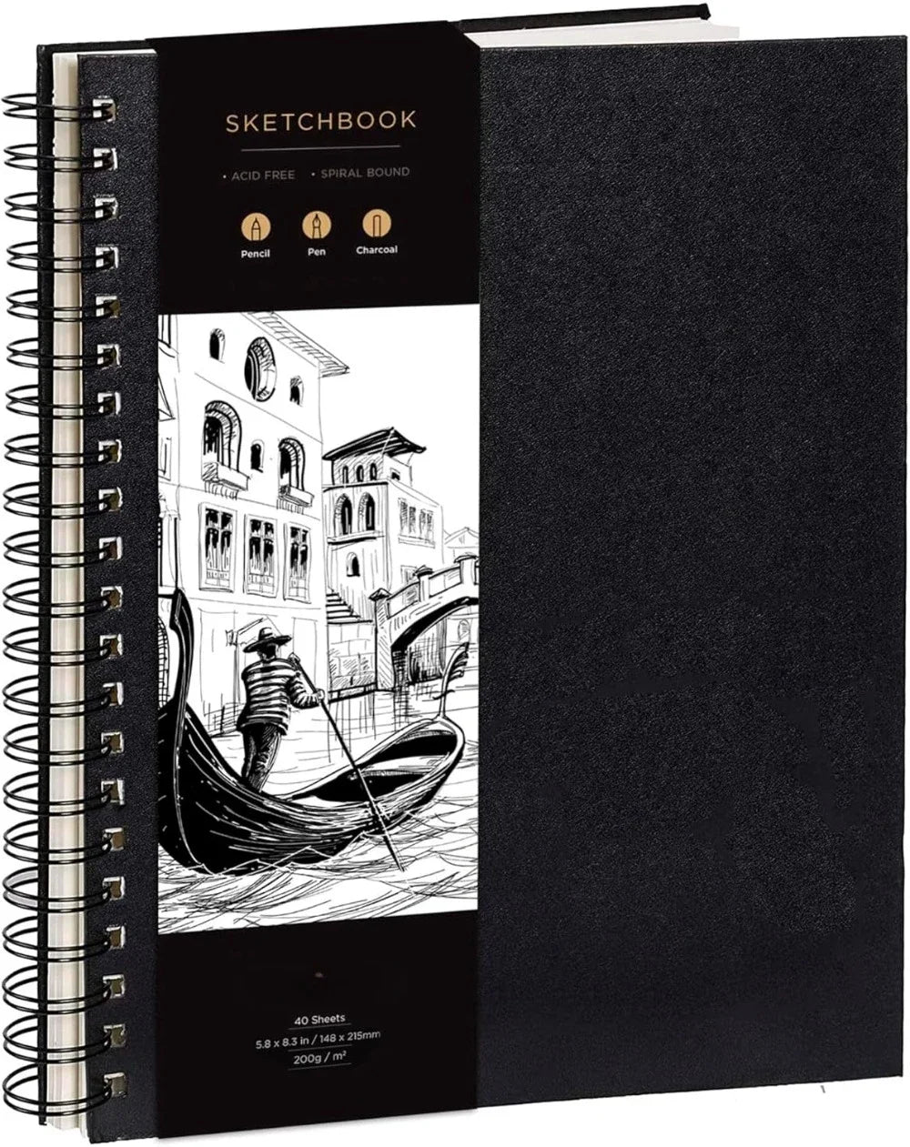 Sketchbook Hardcover – 200GSMVery Thick Paper – Spiral SketchbookSpiral Sketchbook for Painting and Mixed Media – Sketchbook, Art Book