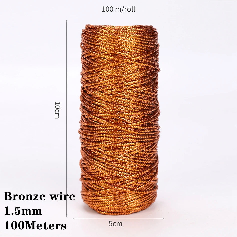 2mm 100M Macrame Cord Rope Cotton Twine Thread String Crafts DIY Sewing Handmade Wall Hangings Bohemia Wedding Party Home 2030