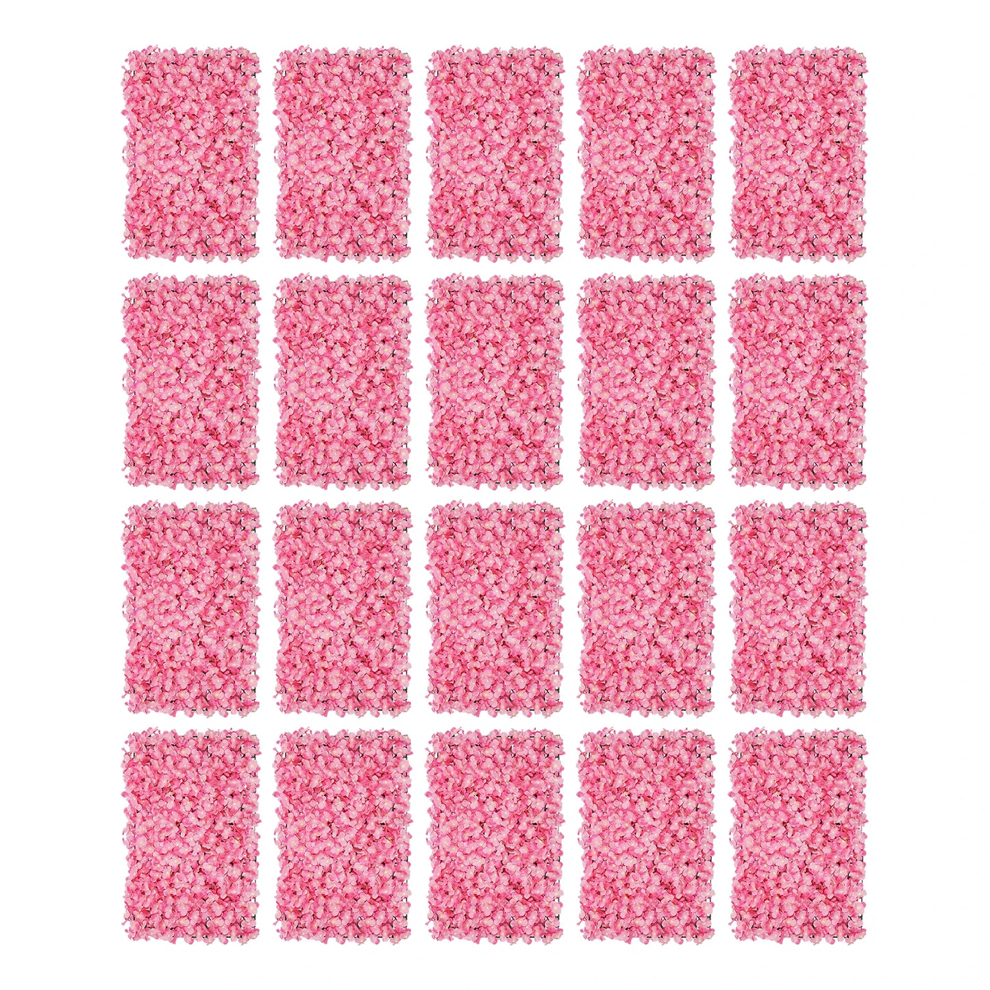 20Pcs Silk Artificial Flower Wall Panel Wedding Party Backdrop Floral Home Decor, Home Wedding Fake Floral Stand Backdrop