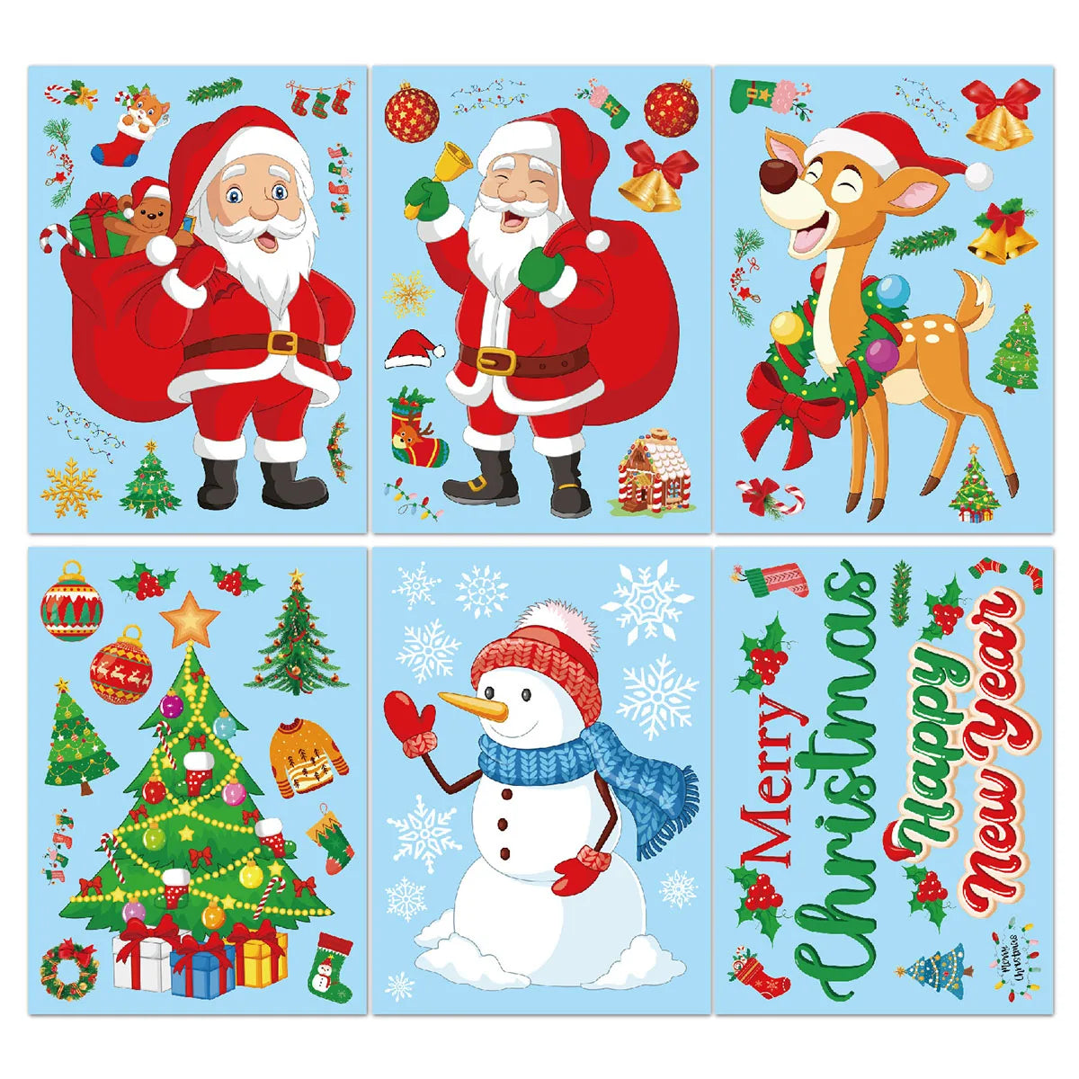 160Pcs Holiday Stickers Christmas Theme Stickers for Kids  Christmas Ornament Stickers Bulk Pack Party Gifts for Adults Party