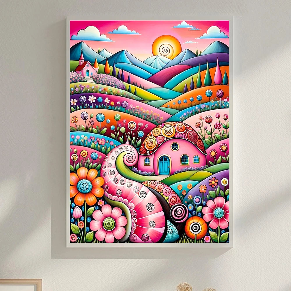 3 Kinds Of Patterns 5D Aurora Castle Landscape Diamond Painting Kit Home Decor DIY Art Craft Children Gifts New Year Gifts