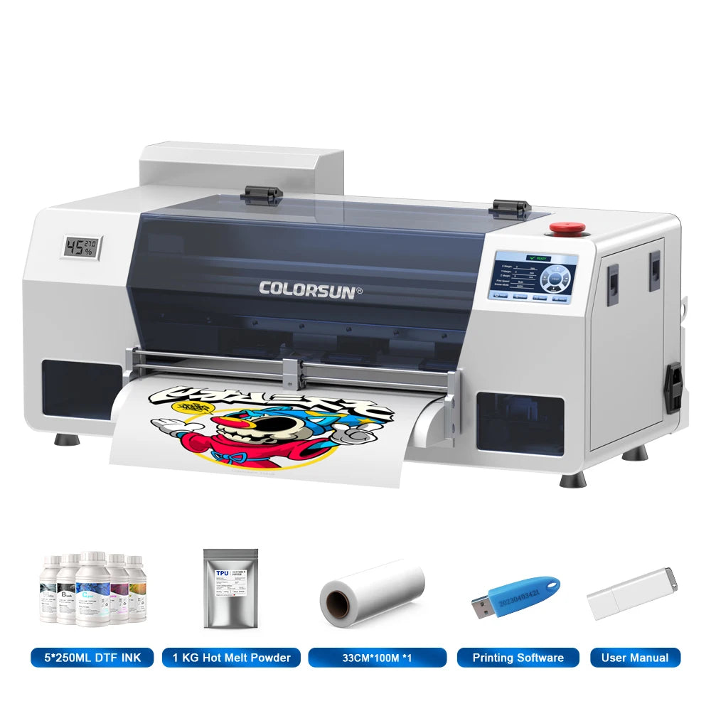 Colorsun A3 DTF Printer F1080 Impressora A3 DTF Printer T-Shirts Printing Machine Direct to Film A3 DTF Printer For T-Shirts