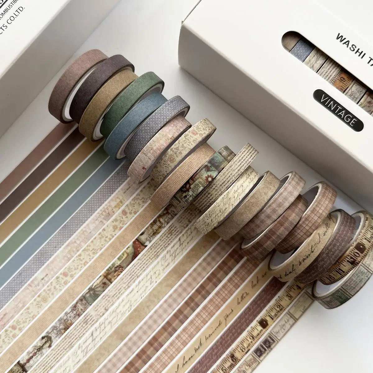 80 Rolls Washi Tape Set, 4 Vintage Styles Paper Tape