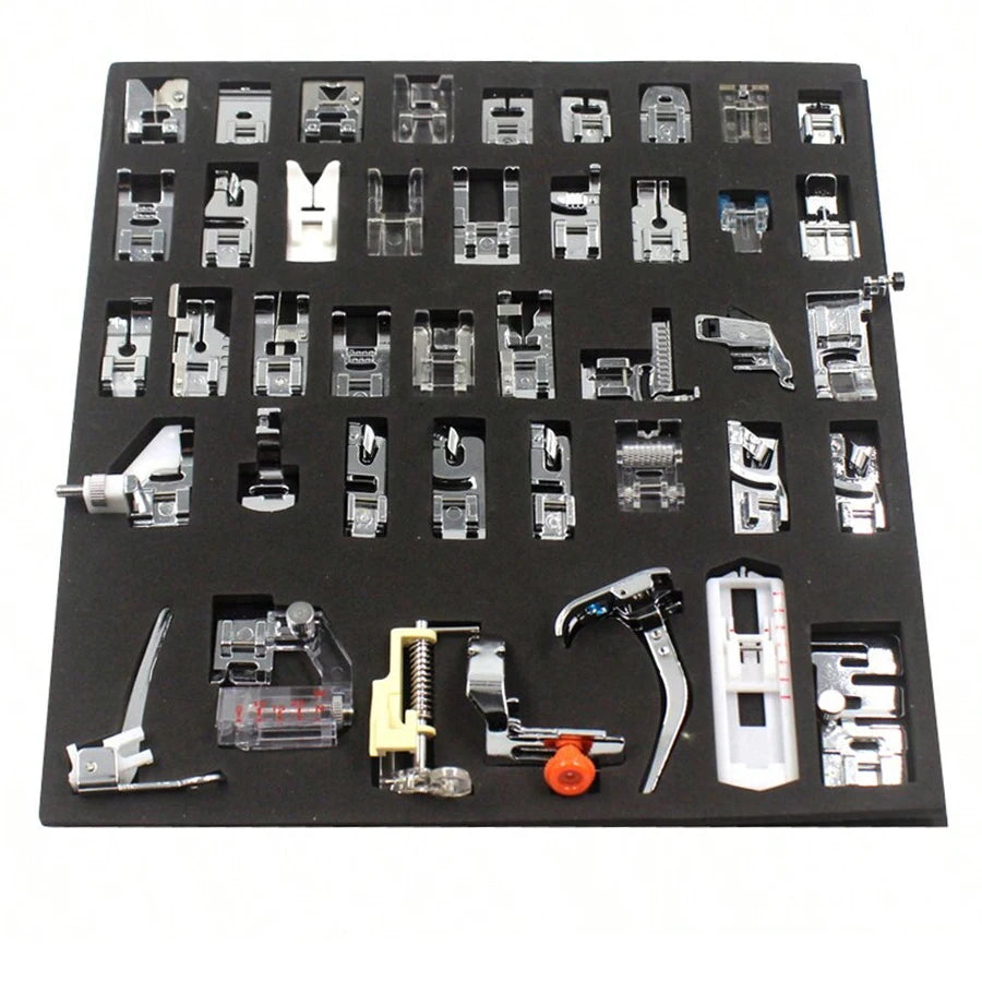 Sewing Machine Presser Feet Set 42 Pcs for Brother, Babylock, Singer, Janome, Elna, Toyota, New Home, Simplicity, Necchi, Kenmor