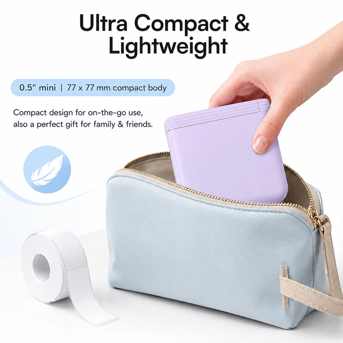 P24 Label Maker with 1 Roll of Label Paper, Portable Wireless Label Printer for Storage, Office, Home, Storage, Sticker Maker Mini Label Maker with Multiple Templates