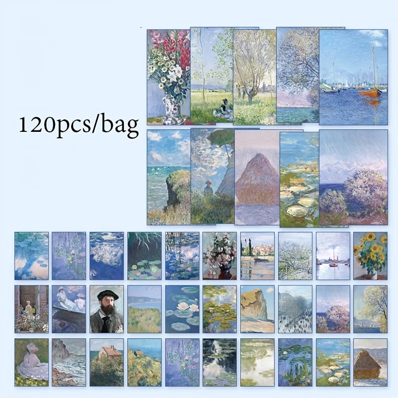 720 Sheets 6 Sets Poetry of Nature Vintage Scrapbook Paper , for Artistic Crafting