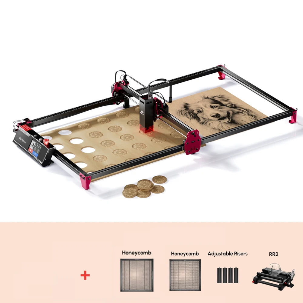 Algo Laser DIY KIT MK2 10W Touch Screen 400X850MM Large Area Woodworking for Wood Metal Crafting Customized Gift Batch Production
