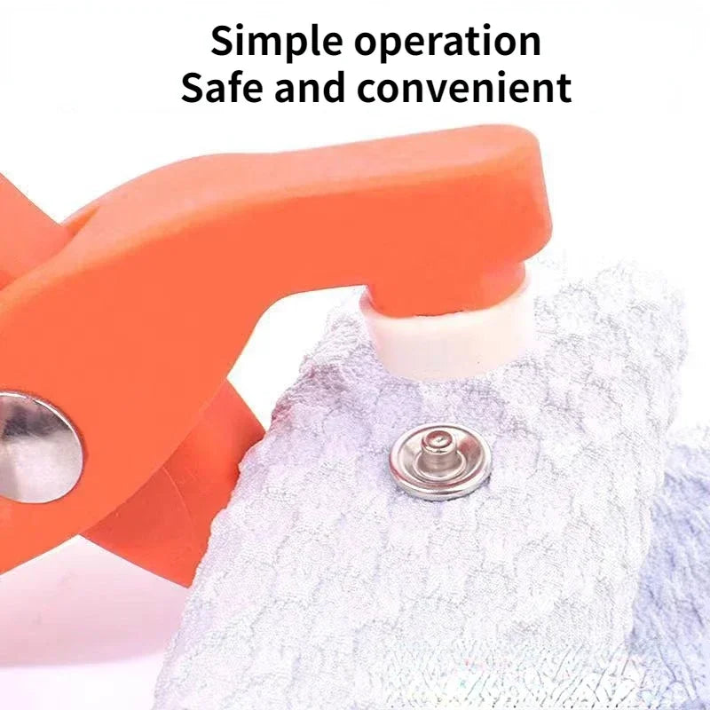 Plier Tool+50/100 Set Metal Sewing Buttons Hollow Solid Five-claw Buckle Metal Snap Buttons for Installing Clothes DIY Craft