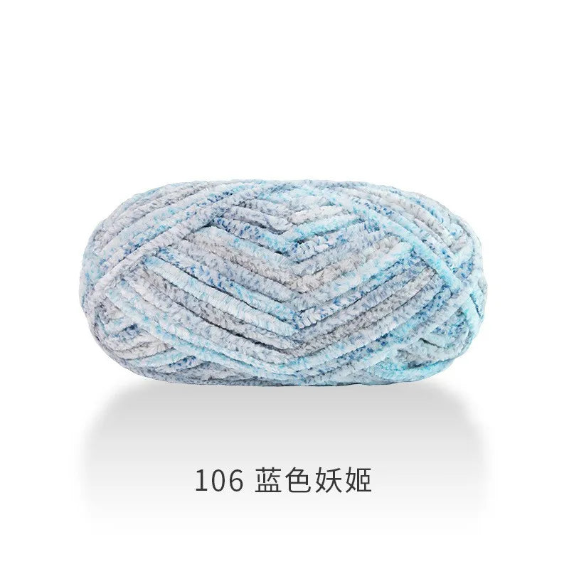 1pcs 100g super soft velvet wool coarse knitted yarn material package hand-woven hat scarf cushion