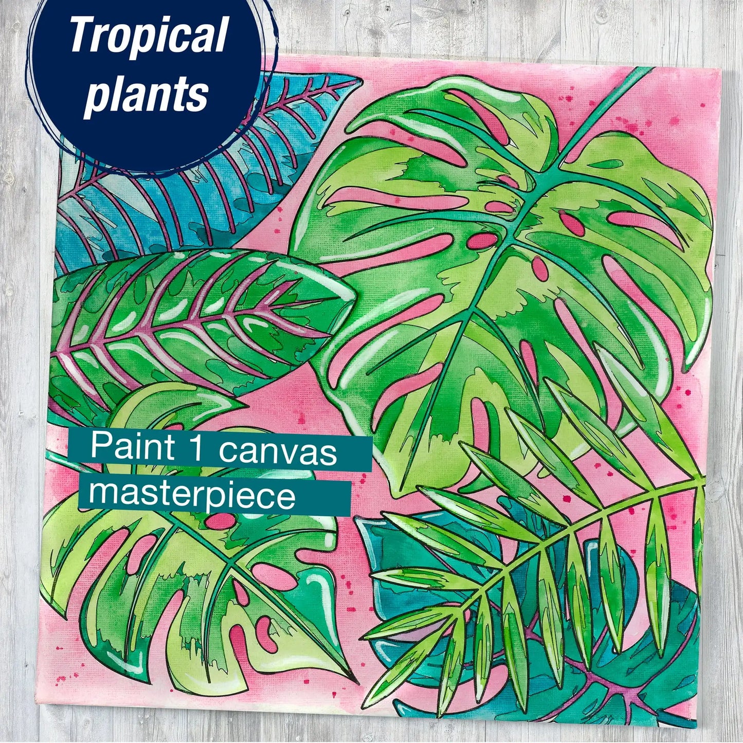 Faber-Castell Watercolor Paint by Number Tropical- Art & Craft Kit for Adults, Unisex Art Set