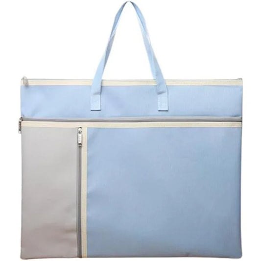Art Portfolio Bag with Zipper and Handle Large Capacity Oxford Bag Artwork Storage Container A3 Size