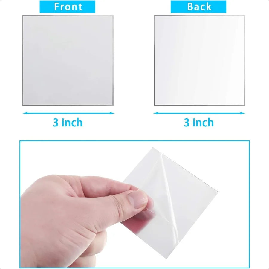 25 Pieces Mini Size Acrylic Square Mirror Adhesive Small Square Mirror Tiles for Crafts and DIY Projects Supplies 25 Pcs