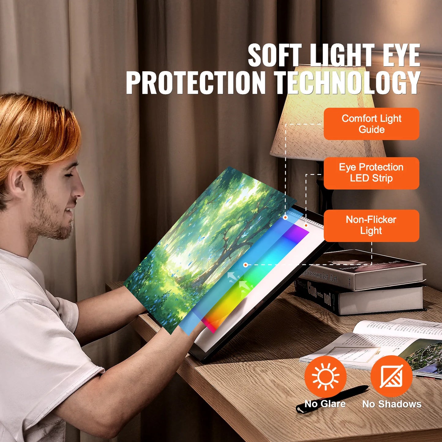 VEVOR Light Board A2/A3/A4 LED Light Pad Rechargeable Light Table for Tracing Light Box for Diamond Painting/Animation/Sketching