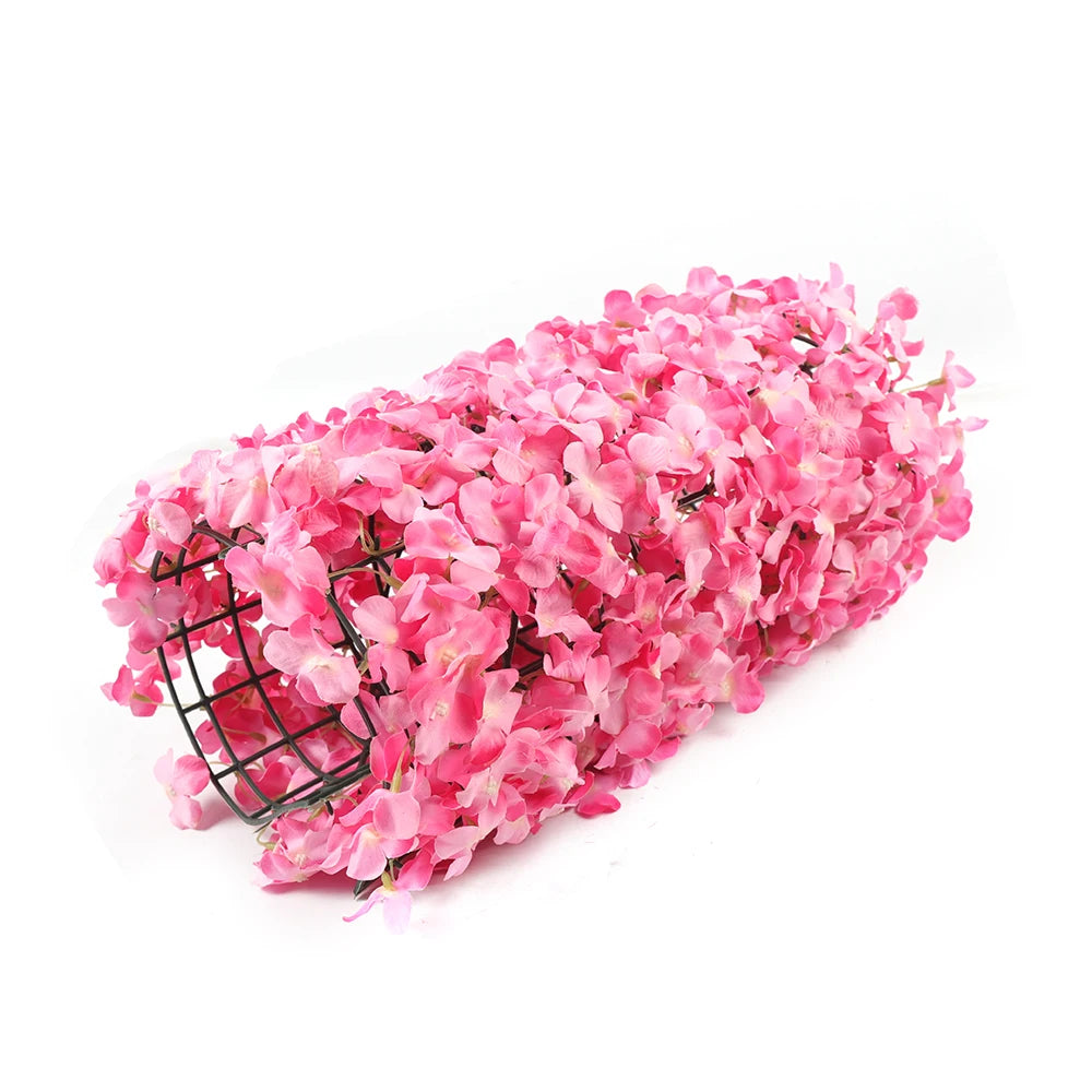 10 PCS Pink Flower Wall Panels Artificial Flower Wall Mat Silk Rose Flower Panels for Flower Wall Decor Party Wedding Bridal