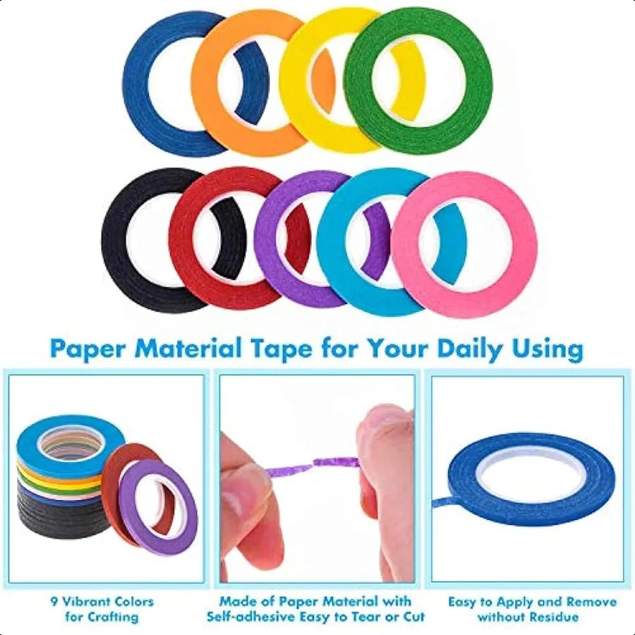 15 Rolls 1 8 Whiteboard Thin Tape Pinstripe Art Tape Dry Erase Board Grid Tape Lines Pinstriping Electrical Marking Tape Assort