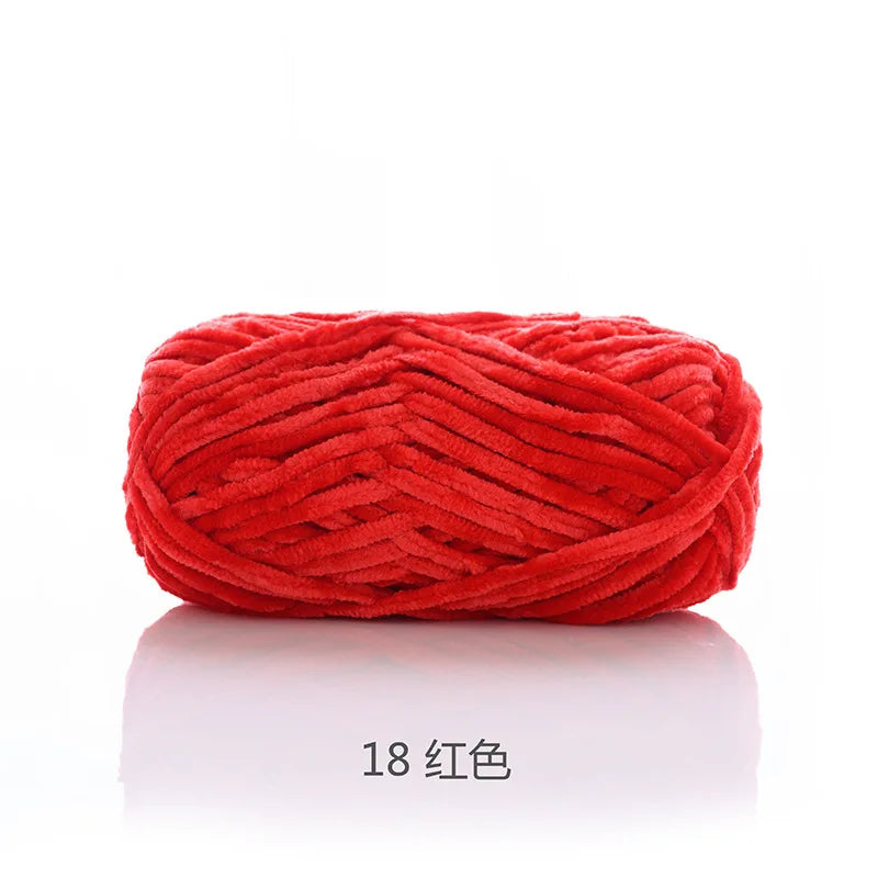 1pcs 100g super soft velvet wool coarse knitted yarn material package hand-woven hat scarf cushion