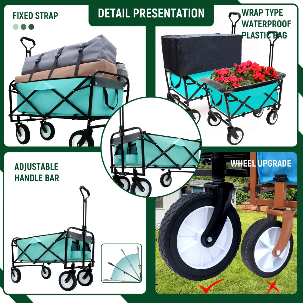 360lbs Collapsible Foldable Wagon Car