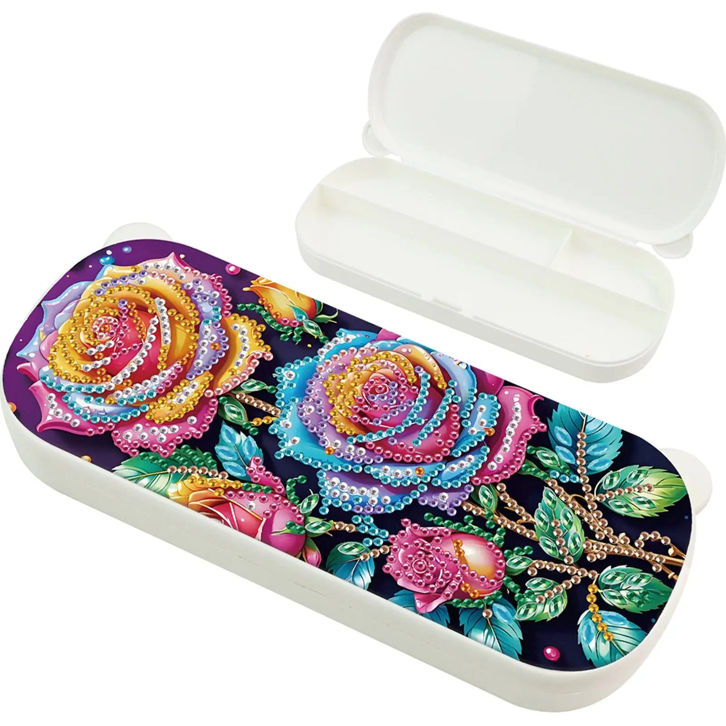 DIY Diamond Art Painting Pencil Box Kits Multifunctional Storage Box Diamond Art Pencil Box for Office and Home Desk Accessories