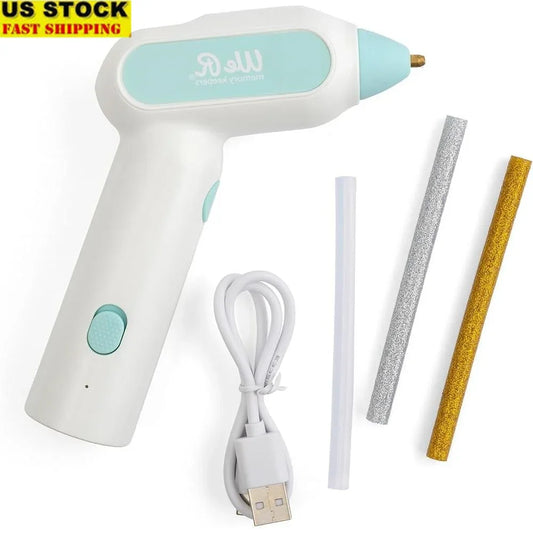 Cordless Hot Glue Gun Kit Quick Heat Rechargeable Glue Gun with 20 Glue Sticks Crafting Supplies Perfect Scrapbooking and