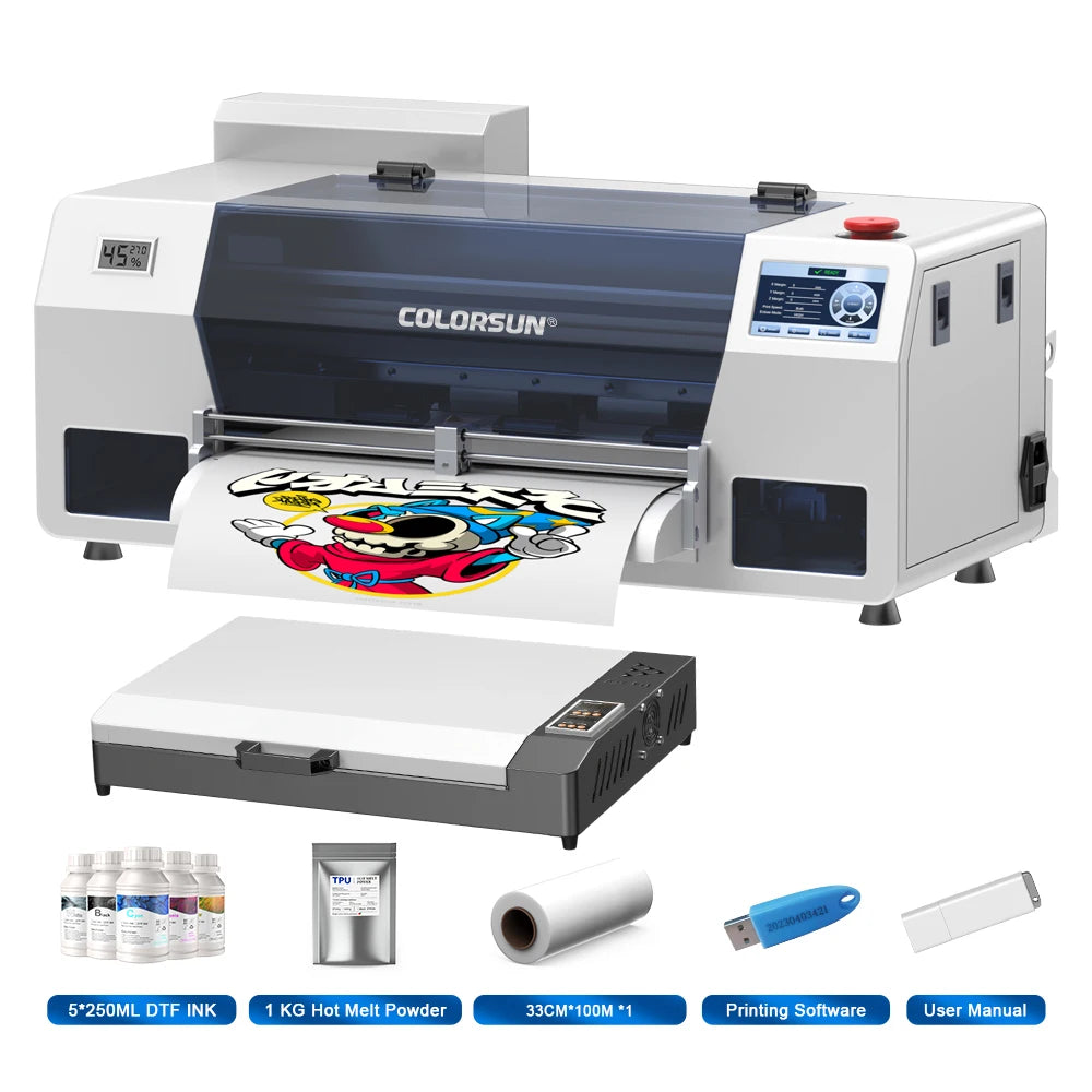 Colorsun A3 DTF Printer F1080 Impressora A3 DTF Printer T-Shirts Printing Machine Direct to Film A3 DTF Printer For T-Shirts