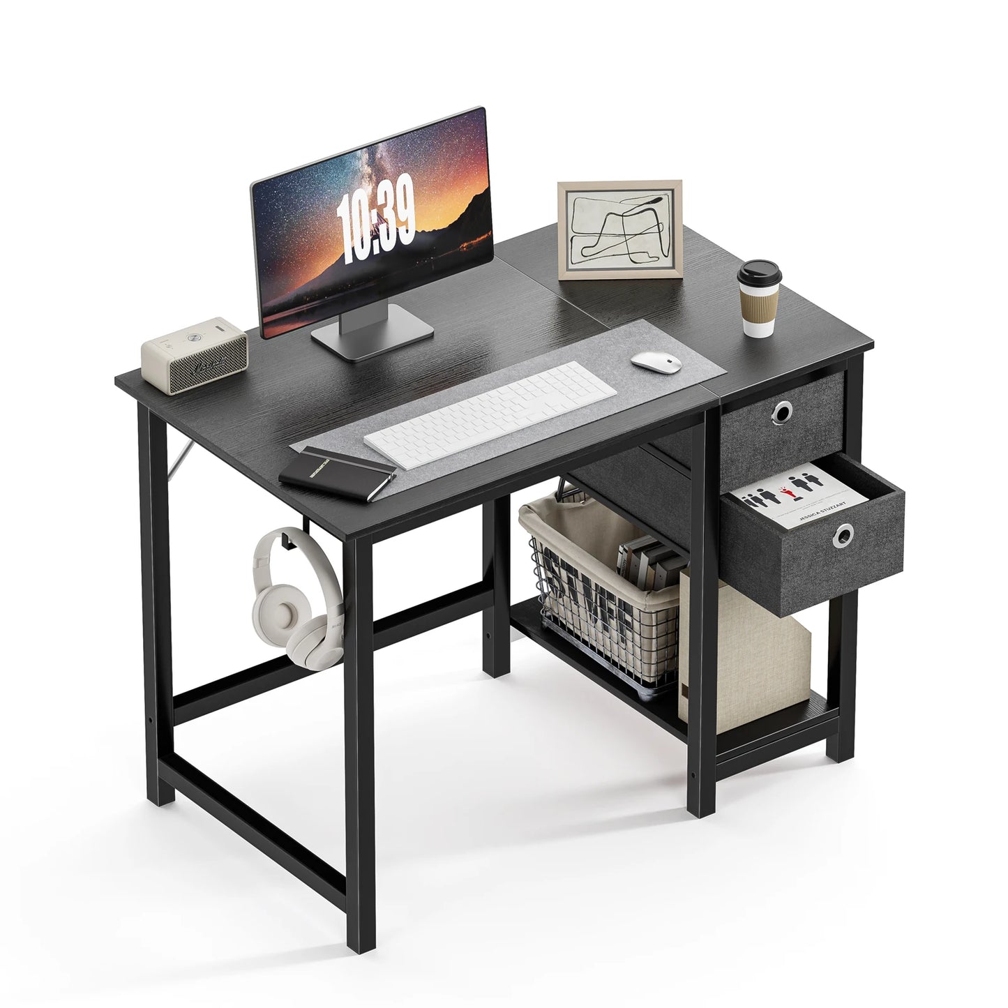 JHK Computer Desk With Drawers