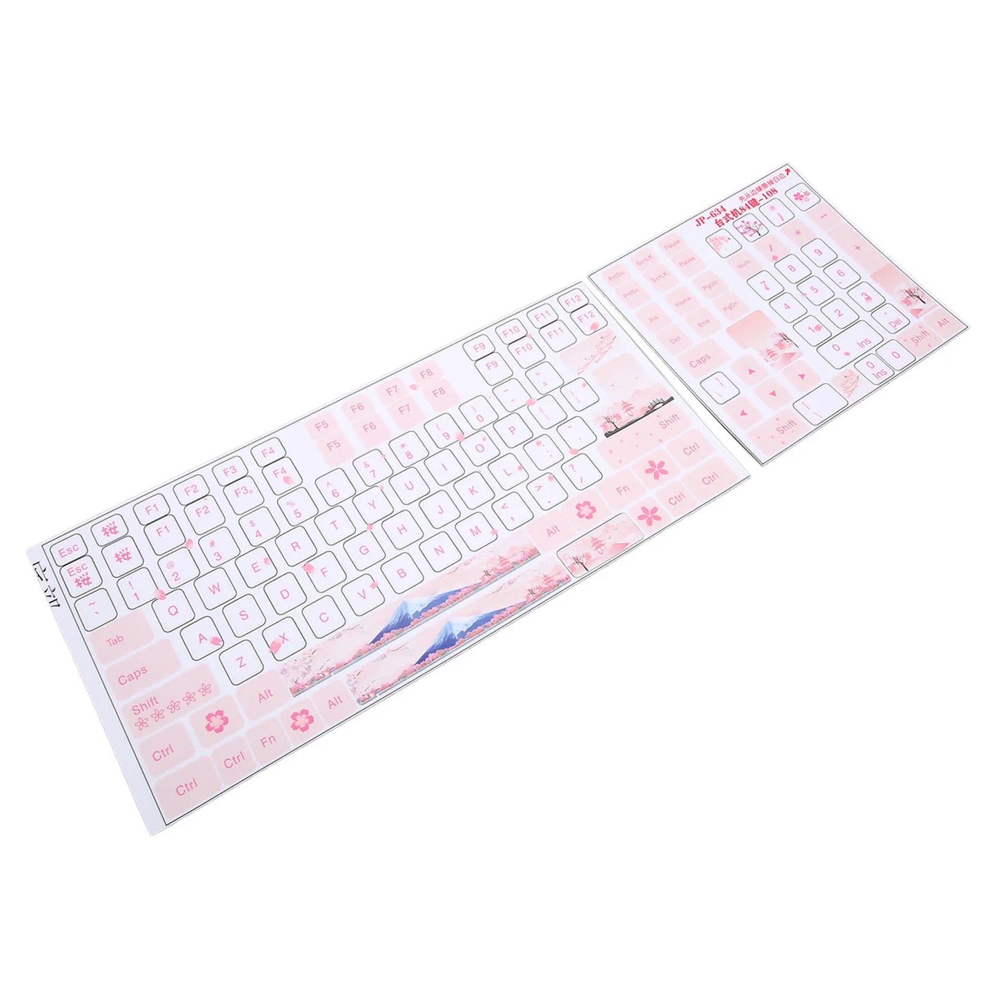 Keycaps Stickers Frosted Wear Resistant Mechanical Keyboard Stickers Clear Beautiful Pattern